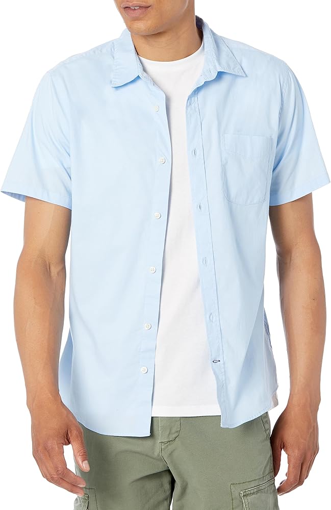 GAP Men's Short Sleeve Slim Stretch Poplin Shirt