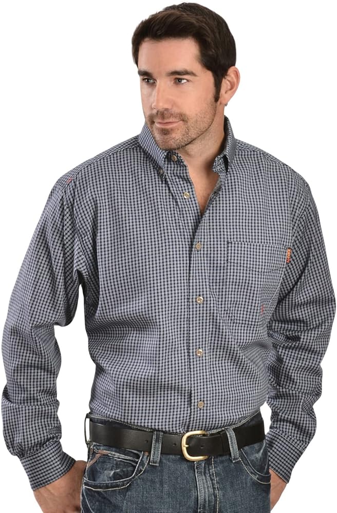 Ariat FR Basic Work Shirts - Men’s Classic Long Sleeve Button-Down Shirt