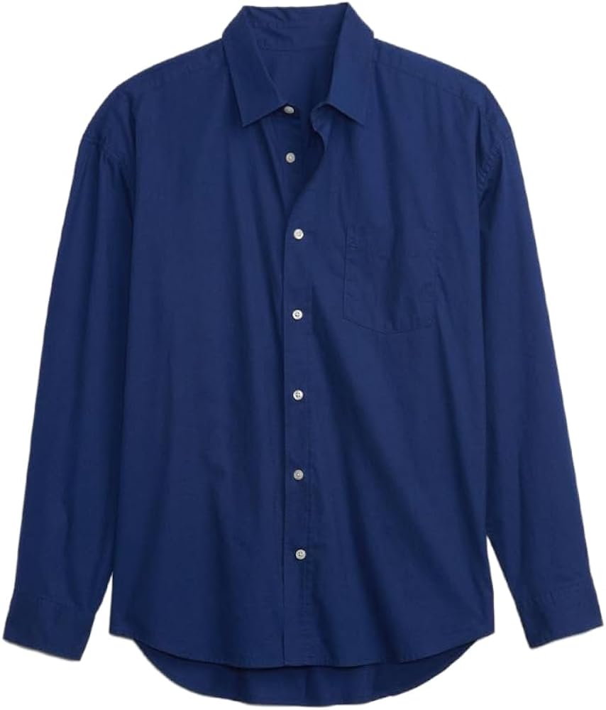 GAP Men's Long Sleeve Big Poplin Shirt