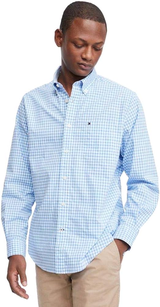 Tommy Hilfiger Men's Long Sleeve Casual Button Down Shirt in Classic Fit