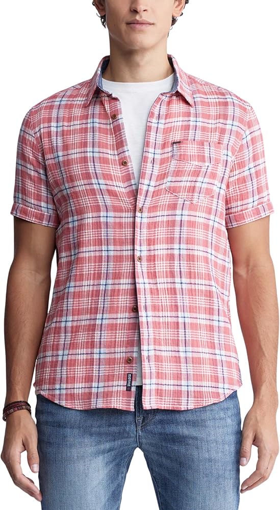 Buffalo David Bitton Men's Short Sleeve Plaid Button Down