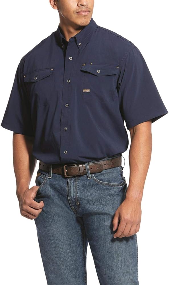 ARIAT Men's Rebar Made Tough Venttek Durastretch Work Shirt