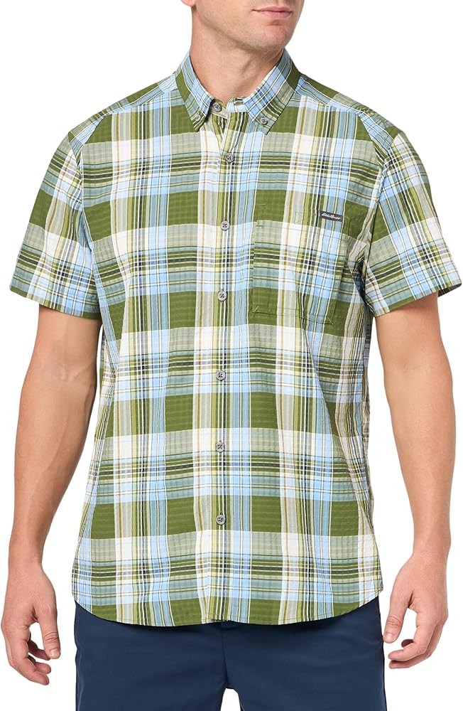 Eddie Bauer Men's Pack It Short Sleeve Seersucker Shirt