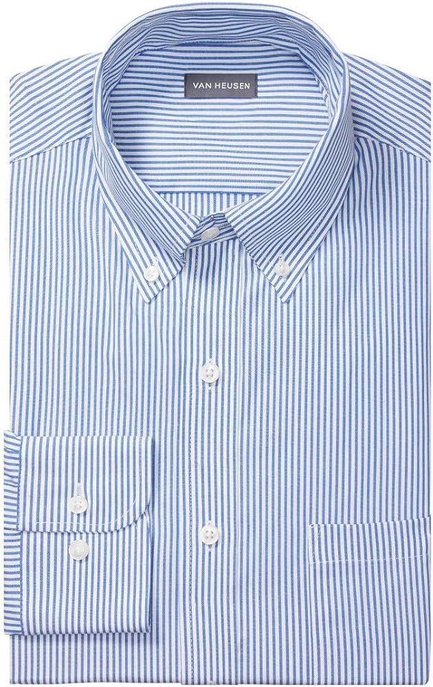 Van Heusen Mens Dress Shirt Regular Fit Pinpoint Stripe