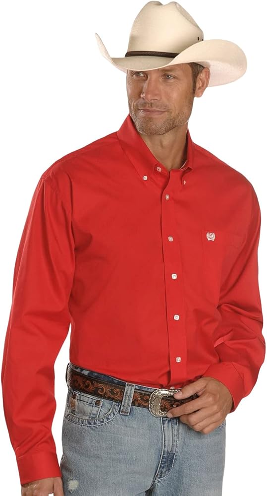 Cinch Men's Solid Button-Down Long Sleeve Western Shirt - Mtw1103320 Pnk