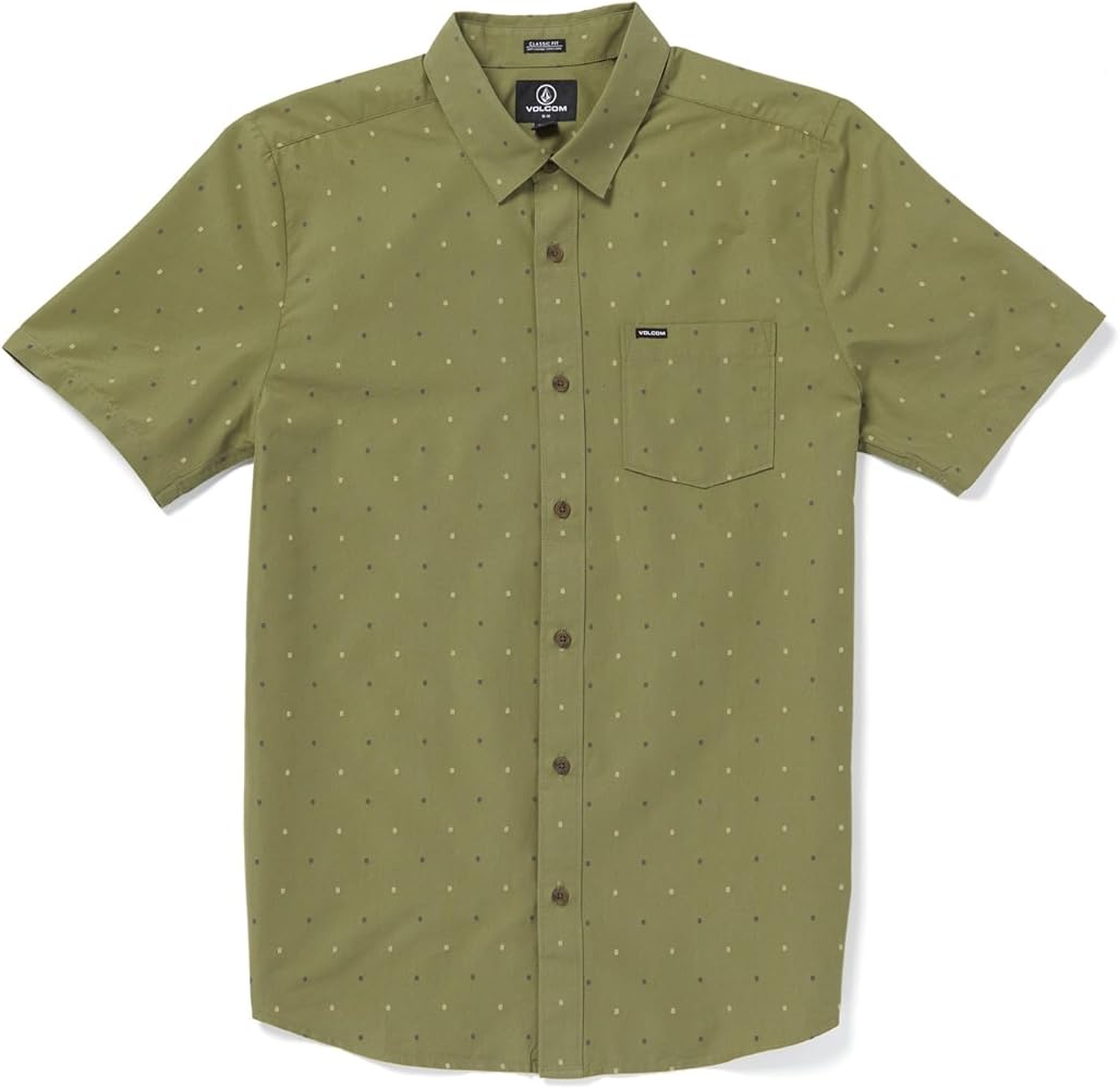 Volcom Men's Honestone Woven Short Sleeve Button Down Shirt