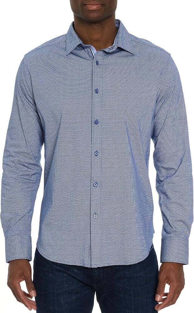 Robert Graham Men's Liotta Knit Long-Sleeve Button-Down Dress