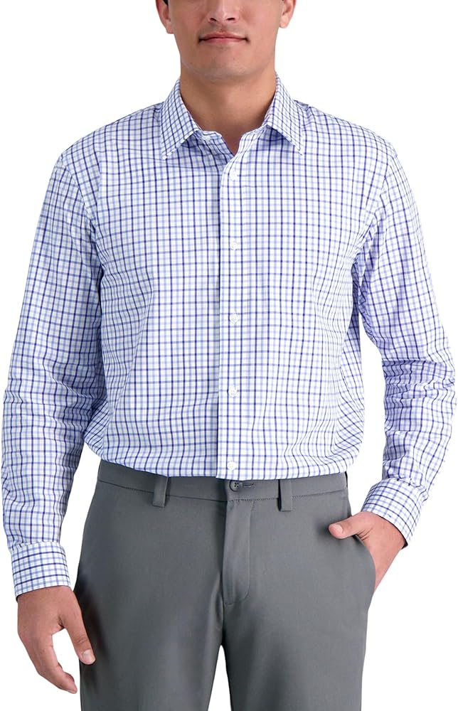 Haggar Mens Premium Comfort Classic Fit Wrinkle Resistant Dress Shirt