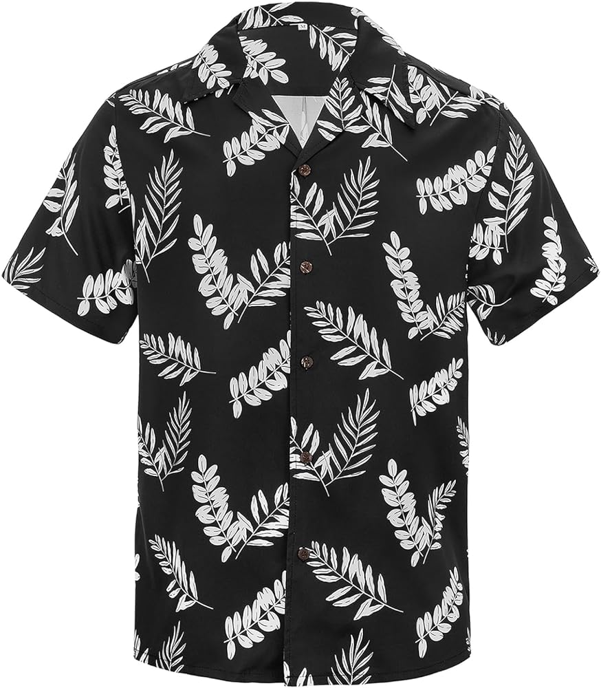 American Trends Hawaiian Shirt for Men Casual Button Down Beach Shirts Mens Short Sleeve Tropical Shirts