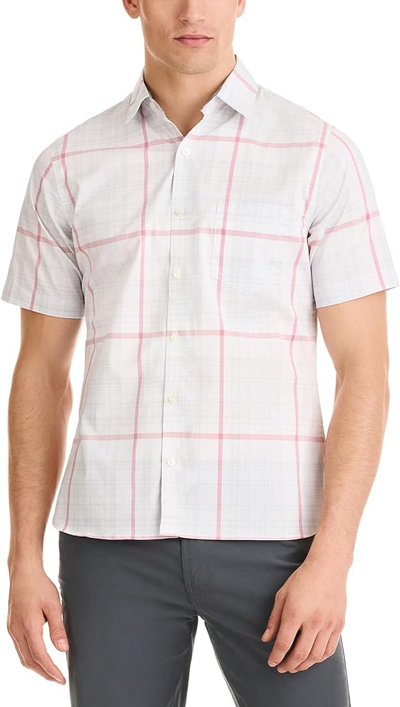 Van Heusen Mens Essential Woven Short Sleeve Button Up