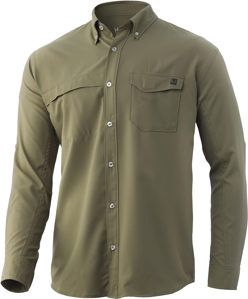 HUK men's Tide Point Long Sleeve Shirt | Performance Button Down