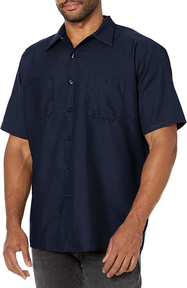 Red Kap Men's Industrial Work Shirt, Regular Fit, Short Sleeve