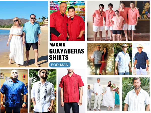 maxjon guayabera shirts for men