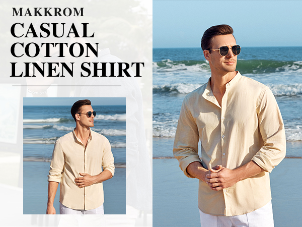 linen button down shirts for men