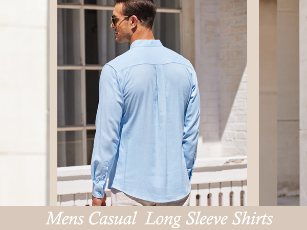 Long Sleeve Casual Banded Collar Shirts