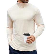 mens casual slim fit turtleneck shirt