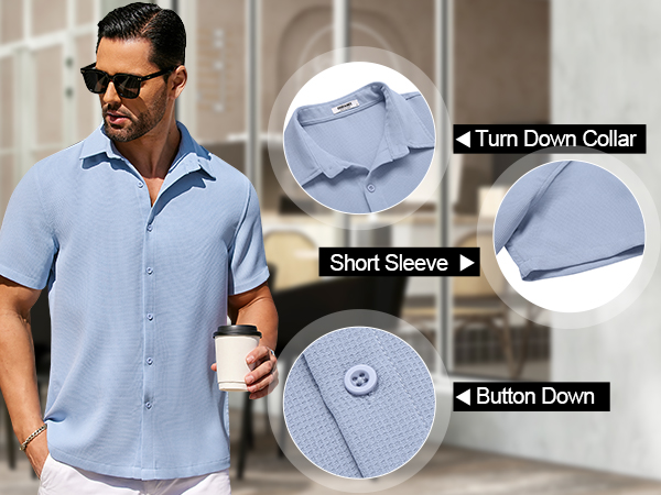 mens casual button shirt