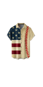 Men''s Baseball Game Day Hawaiian Shirts