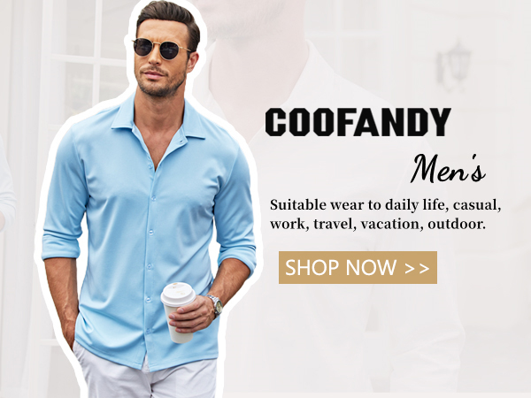 Men''s Casual Button Down Wrinkle Free Shirts