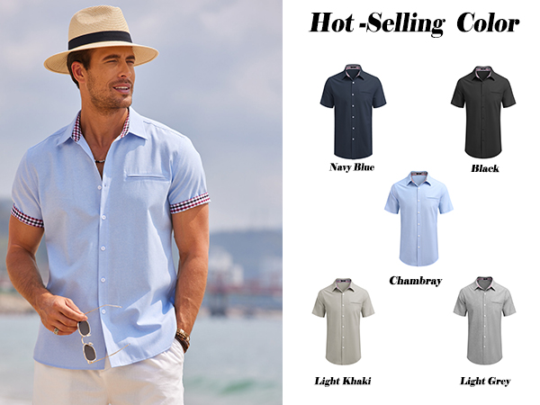 mens short sleeve button down shirts