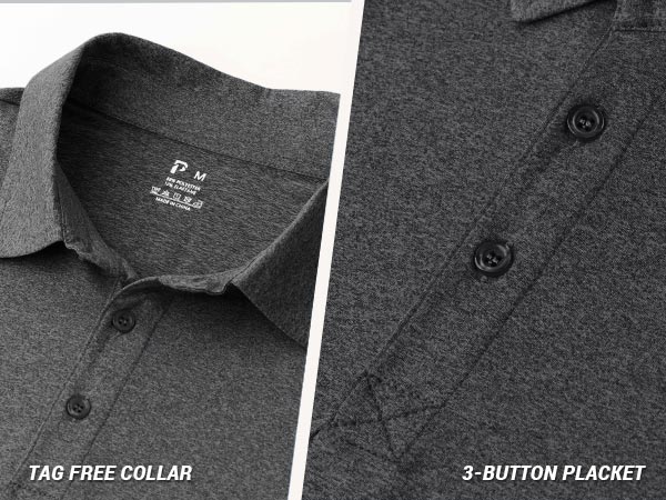 3-Button Collared T Shirts