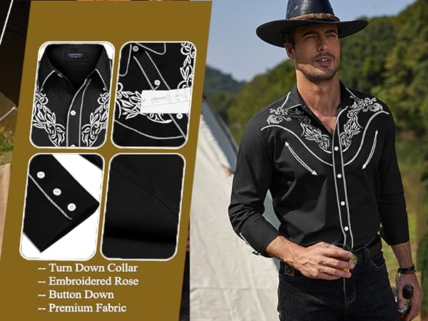 Men''s Western Cowboy Shirt 7382