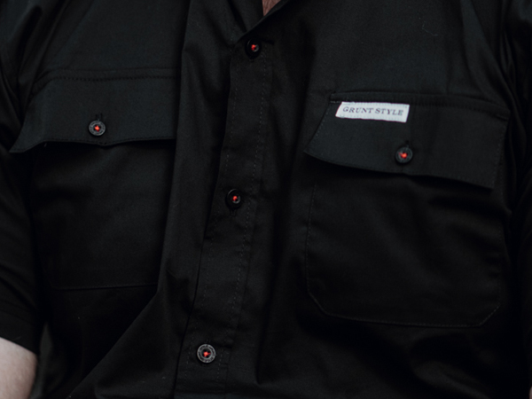 SS Garage Button Down Black