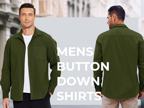 button up shacket men