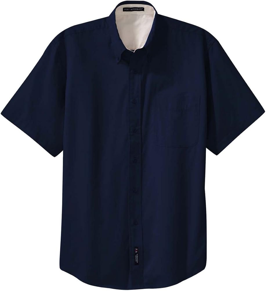 Port Authority Men's Button-Down Collar Shirt_Navy/Light Stone_XXX-Large