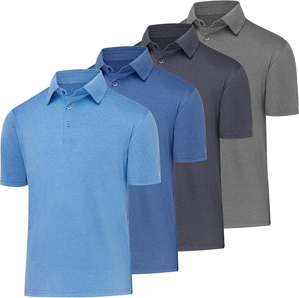 BALENNZ Golf Polos for Men Quick-Dry Athletic Mens Polo Shirts Short Sleeve Summer Casual Moisture Wicking Golf Shirt