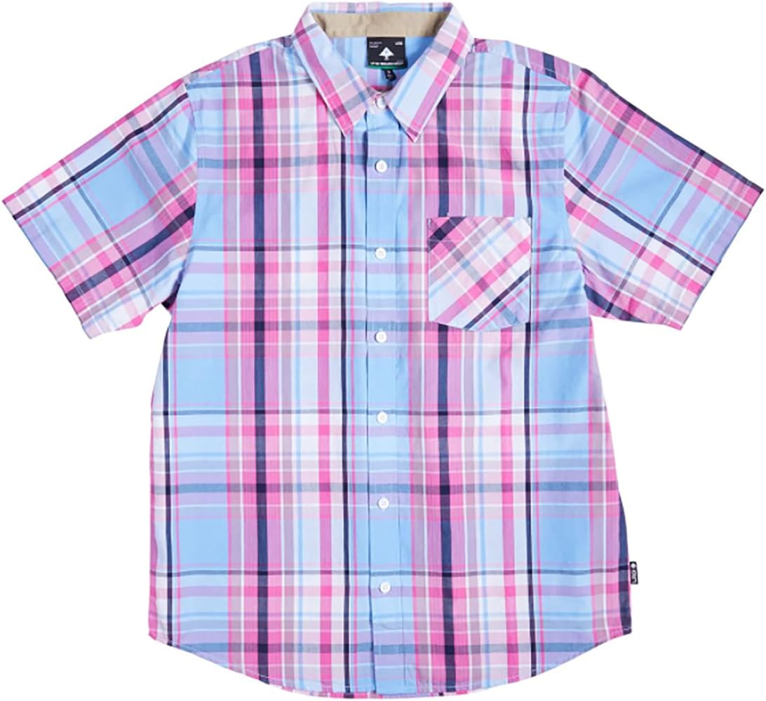 LRG Men's Plaid Button Down Shirt