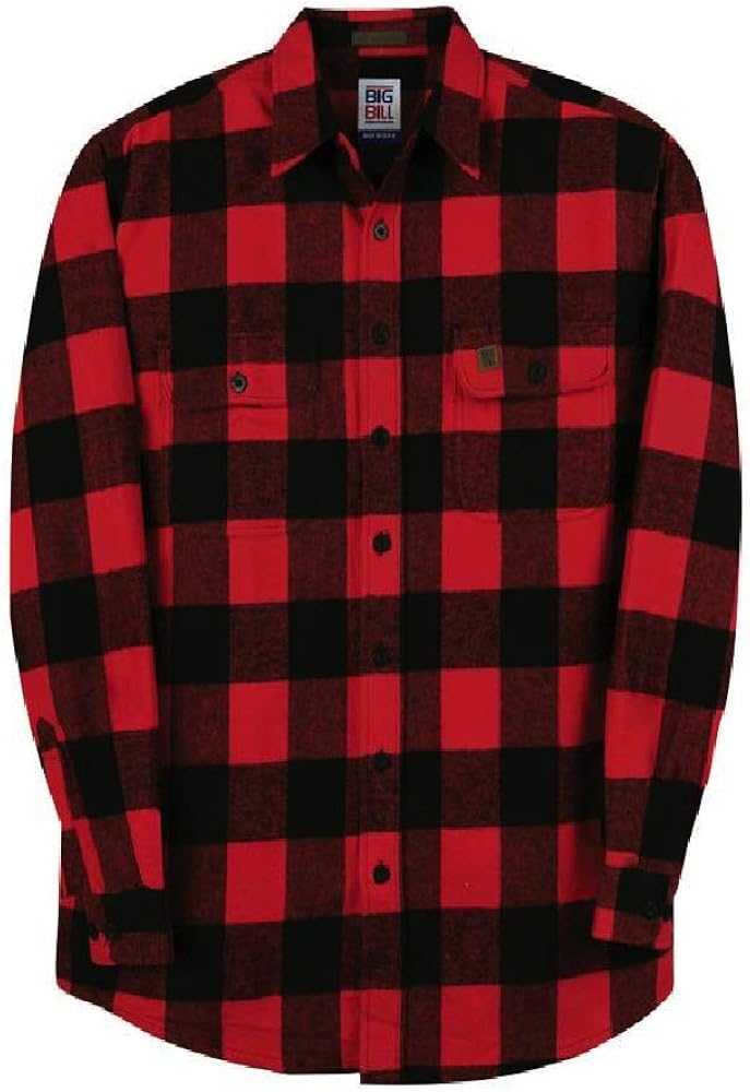 Big and Tall Heavy Duty Brawny Premium Flannel Shirts in Buffalo Plaid USA Made to 5X-Tall