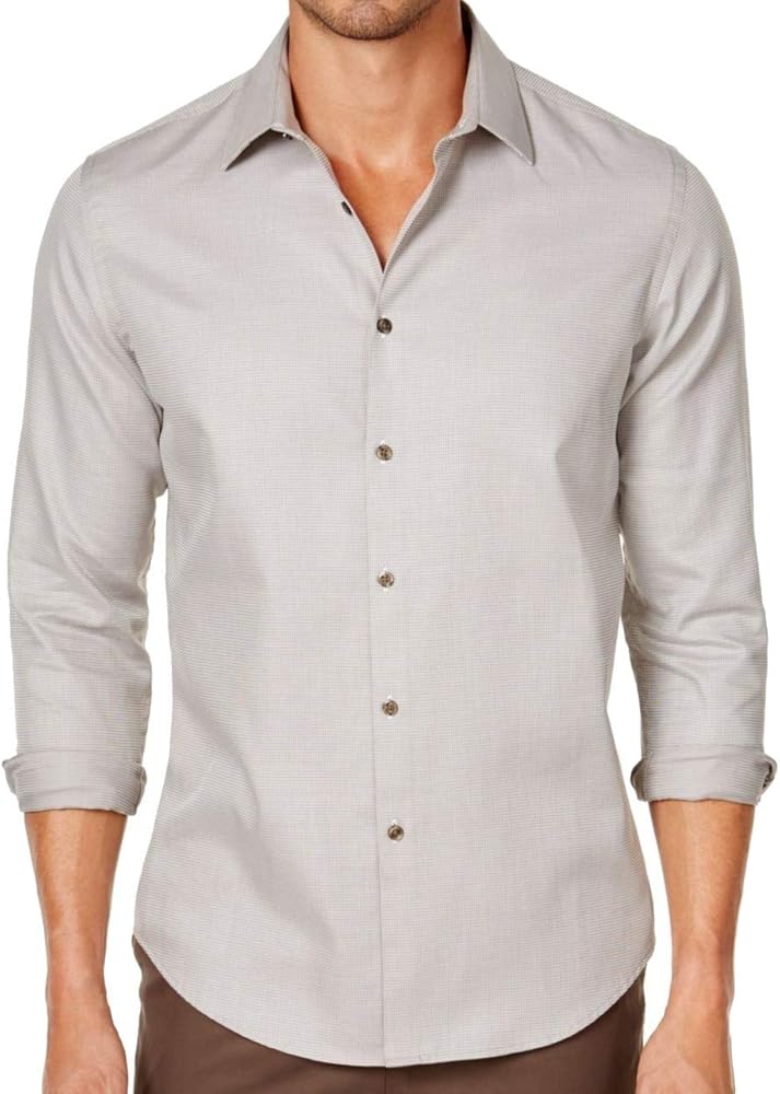 Mens Dobby Button Up Shirt