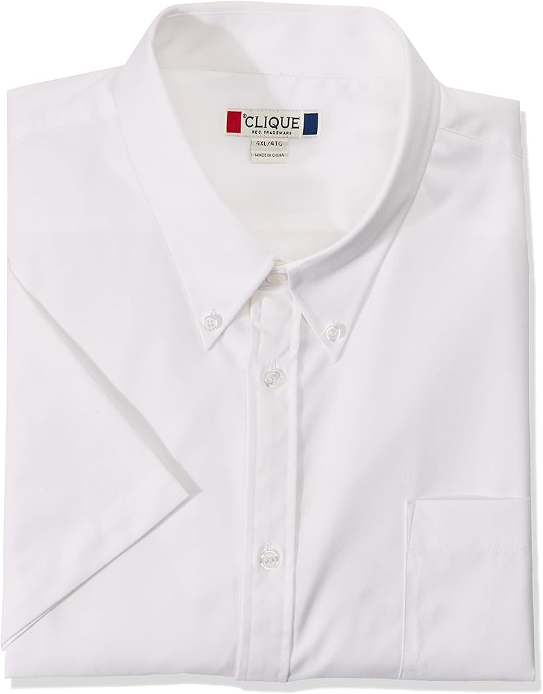 Clique Men's Short-Sleeve Carter Stain Resistant Twill Shirt