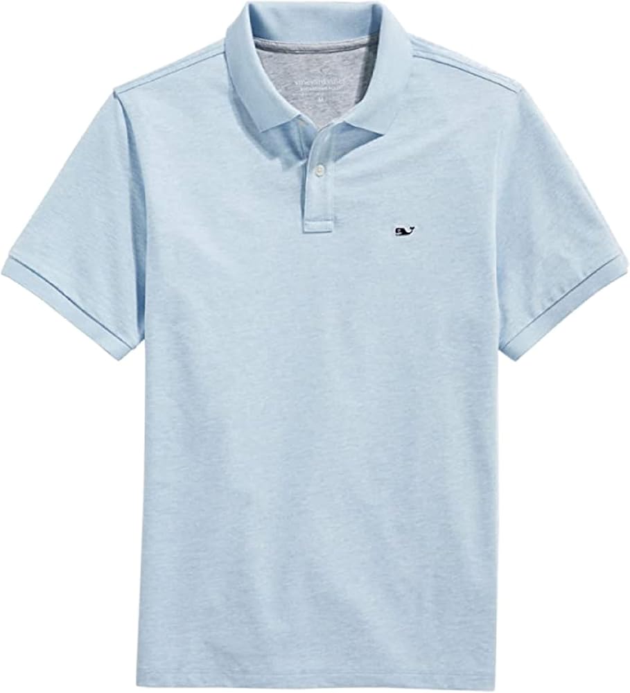 vineyard vines Men's Edgartown Short Sleeve Pique Polo, Jake Blue, XX-Large