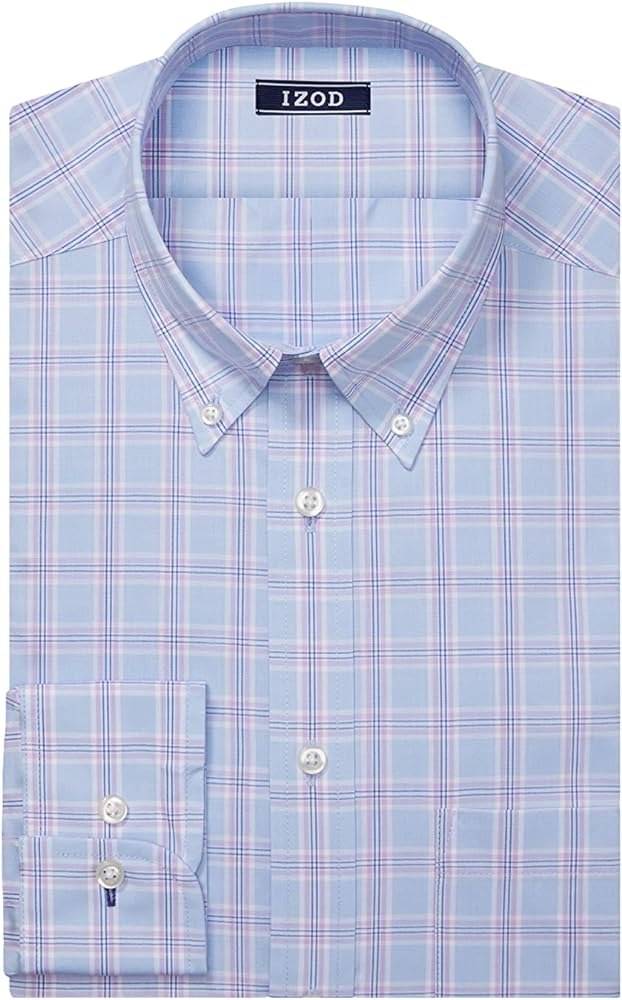 IZOD Men's Fit Dress Shirt Stretch Check (Big & Tall)