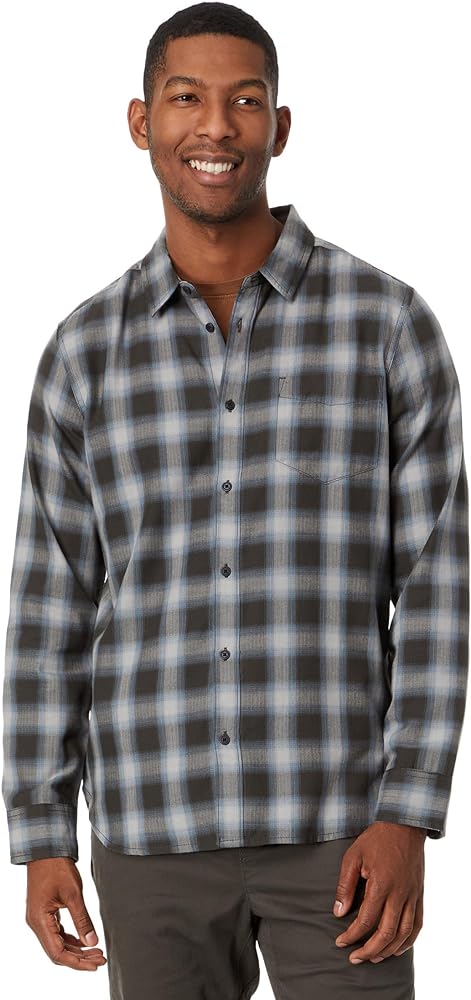 prAna Los Feliz Flannel Shirt Slim Fit Weathered Blue MD