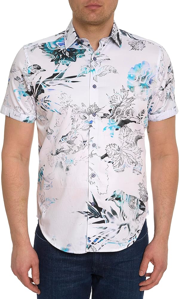 Robert Graham Men's Ozark Short Sleeve Woven Button Down Shirt