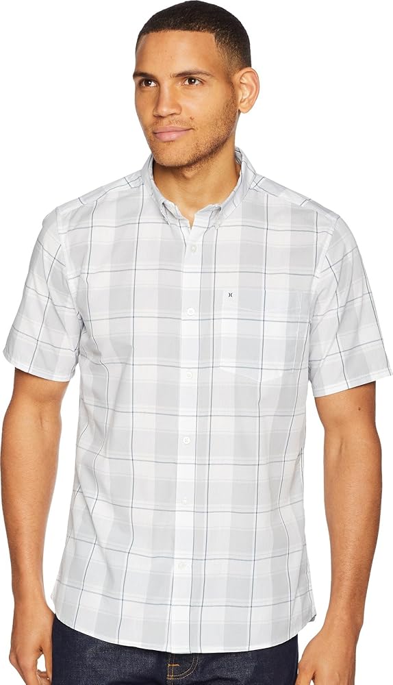 Hurley Men's Dri-fit Plaid Short Sleeve Button Up