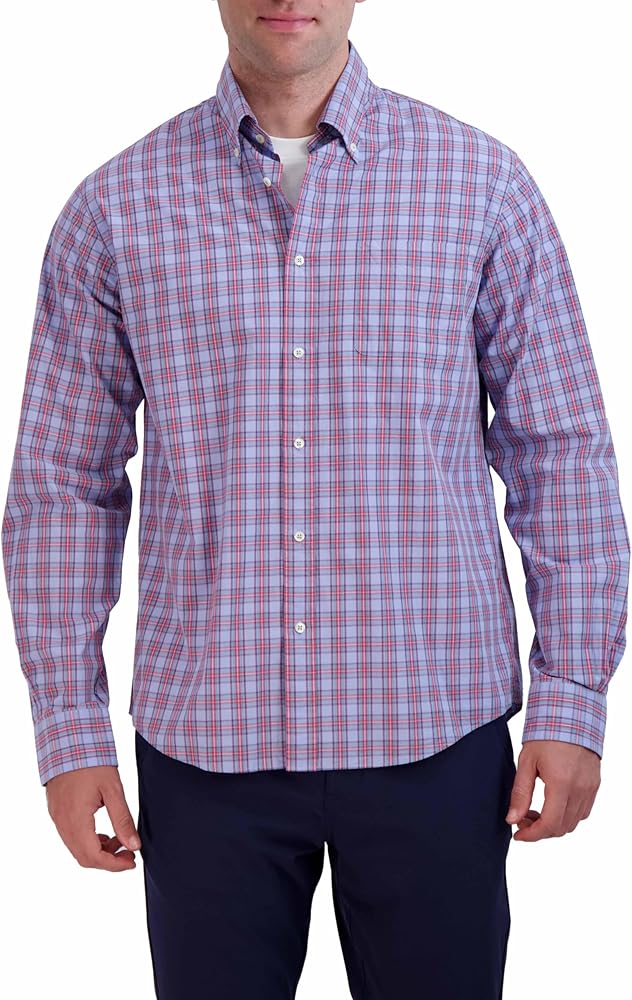 Brooks Brothers Men's Friday Poplin Long Sleeve Tartan Sport Shirt