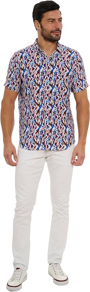 Robert Graham Men's Crue Short Sleeve Woven Shirt