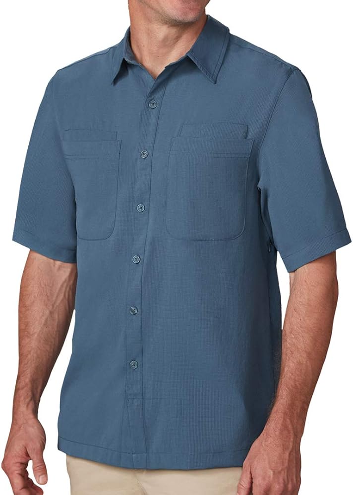 SCOTTeVEST Beachcomber Shirt for Men - 7 Hidden Pockets - Lightweight Casual Button Down T-Shirt for Travel & More