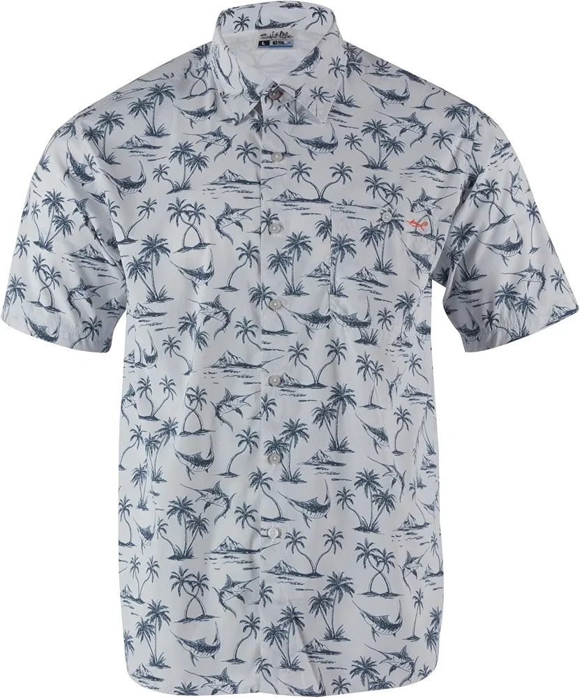 Salt Life Men's Marlin Terrain Short Sleeve Performance Woven