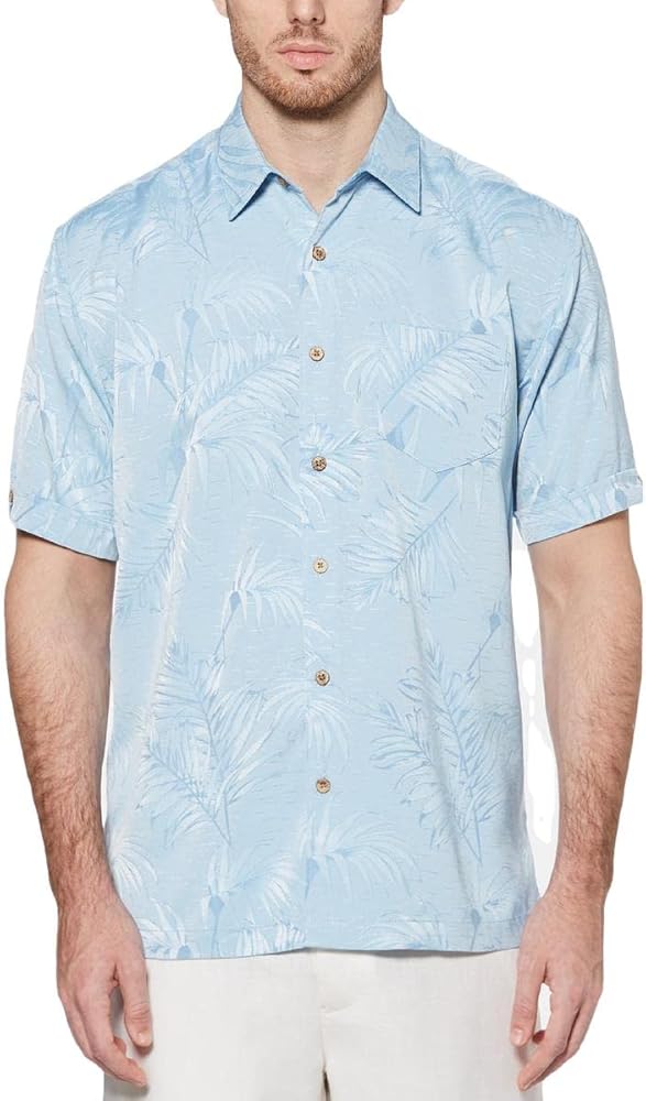 Cubavera Men's Two Tone Tropical Button Down Shirt