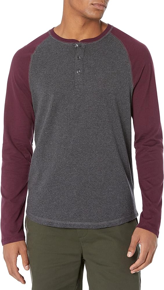 Amazon Essentials Men's Slim-Fit Long-Sleeve Henley Shirt