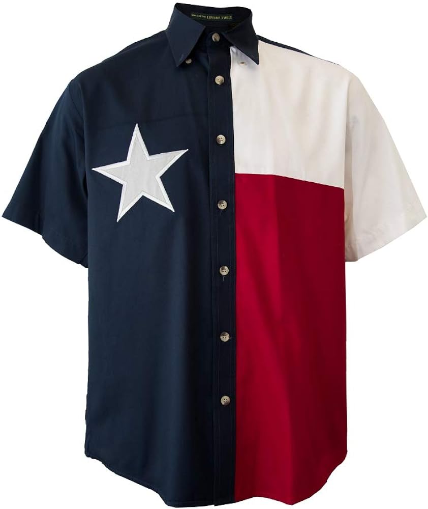 Texas Flag Short Sleeve Twill Shirt