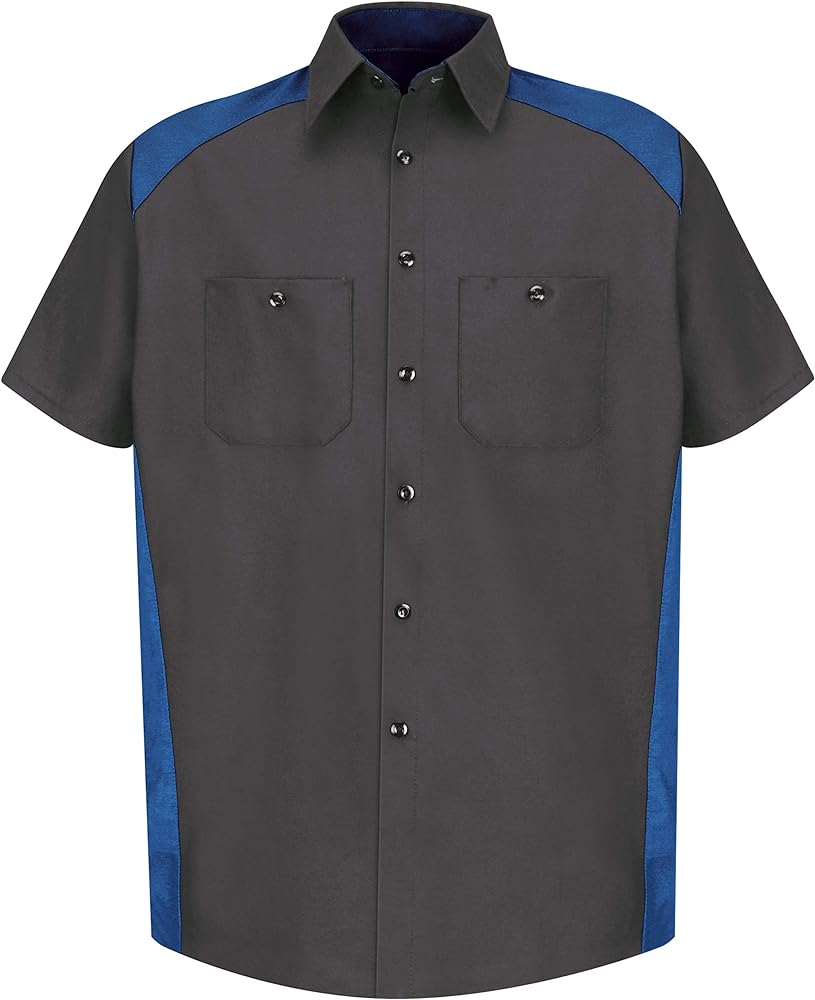 Red Kap Men's Motorsports Shirt, Short Sleeve