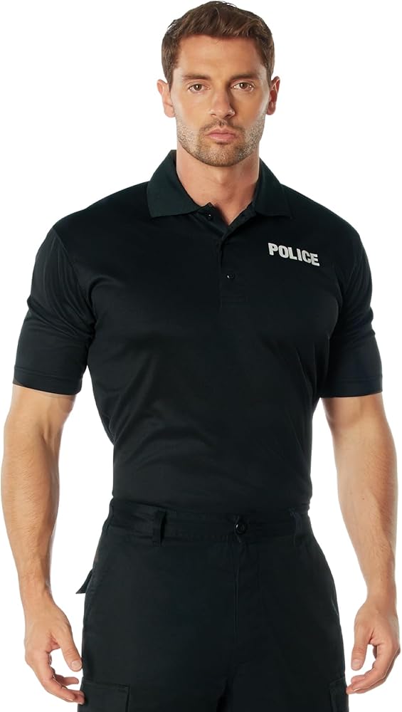 Rothco Moisture Wicking Public Safety Police Polo Shirt - Short Sleeve Double Sided Print