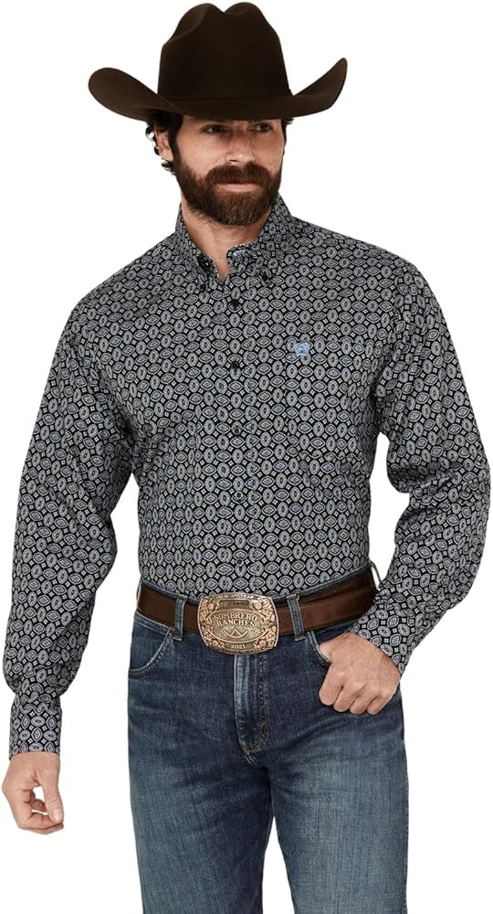 Cinch Western Shirt Mens L/S Handkerchief Print Button MTW1105760