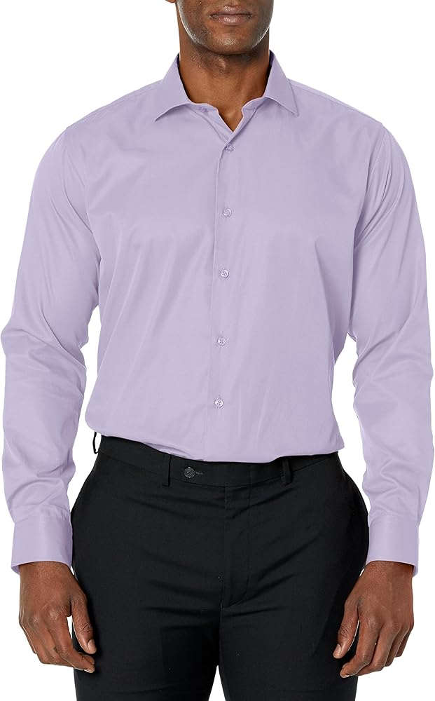 a.x.n.y Men's Slim Fit Solid Cotton Dress Shirt